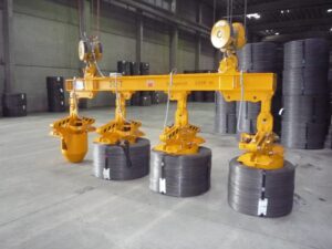 Wire Coil Inner Tongs Lifting Beam, Tongs with Funnel