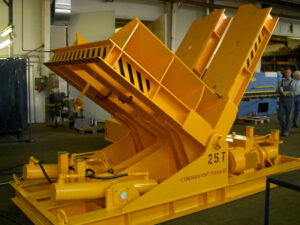 Tilting table, upender, turning unit, turning table, blanc turning table, turning device, coil turning unit, turnwheel, wire coil turning device, turning equipment, turnover device, positioner, toolmover, LOAD HANDLING DEVICES