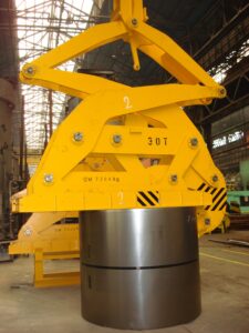 Vertical coil tong, tongs for vertical coils, Vertical coil lifter, Block tongs, Vertical Coil grab, Lifting & Handling Equipment, LOAD HANDLING DEVICES